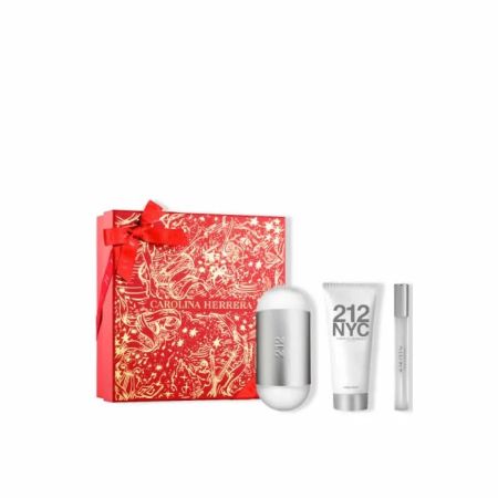 Carolina Herrera 212 Nyc Eau De Toilette Vaporisateur 100ml Coffret 3 Produits