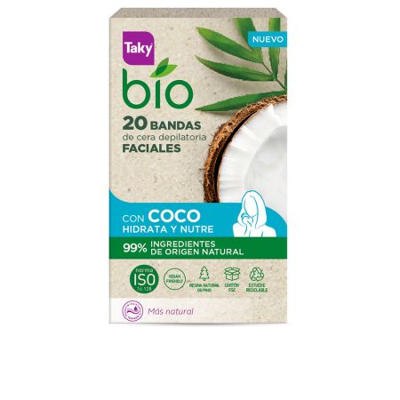 Taky Bio Coco Bandas De Cera Faciales Depilatorias 20 Uds
