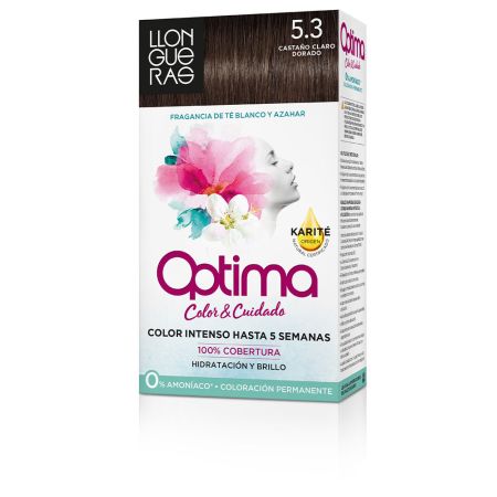 Llongueras Optima Coloration Permanente Sans Ammoniaque 5.3 Châtain Doré Clair