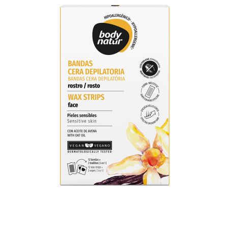 Body Natur Bandas Cera Depilatoria Rostro Pieles Sensibles 12 U