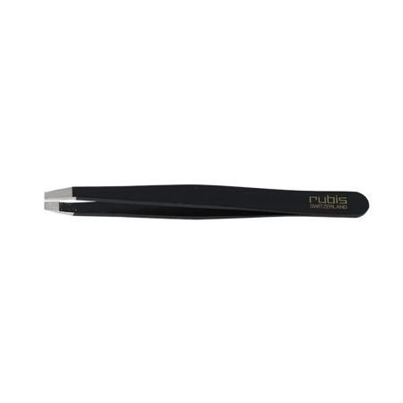 Eurostil 9cm Pinza De Depilar Negra Recta 1un