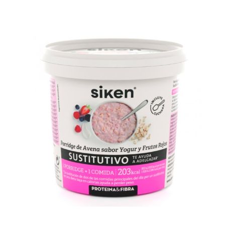 Siken Flocons D'avoine, Yaourt et Purée Substitut de Fruit Rouge 52g