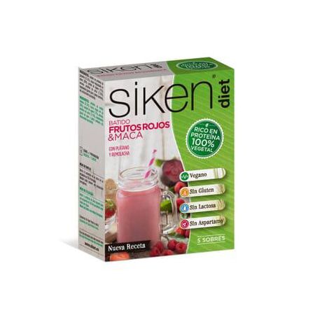 Siken Batido Frutos Rojos y Maca 5 Sobres