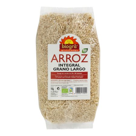 Biográ Arroz Integral Largo 1kg Biogra Bio