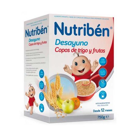 Nutribén Flocons de Petit-Déjeuner Au Blé et Aux Fruits 750g 