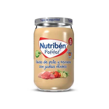 Nutribén Potito Poulet, Boeuf et Haricots Verts 235g  