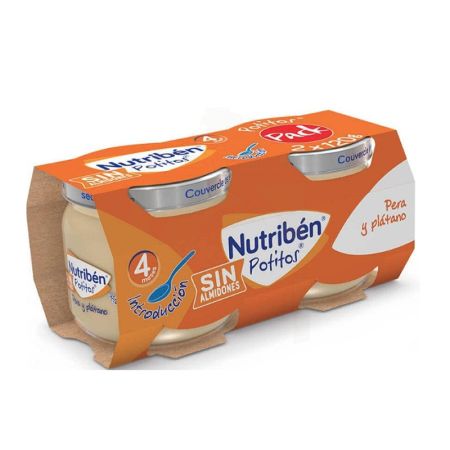 Nutribén Pot Banane, Mandarine, Poire et Biscuit 2 Bocaux 190 g