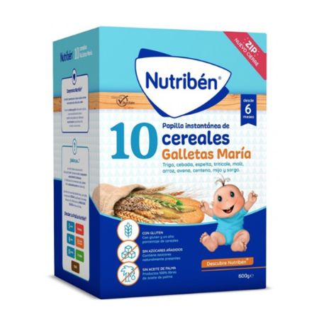 Nutribén 10 Céréales avec Biscuits María 1 Sachet 600 g