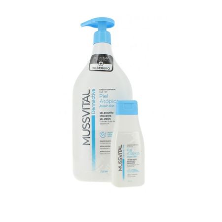 Mussvital Dermactive Gel Douche Peau Atopique 750ml+100ml