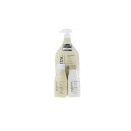 Mussvital Dermactive Gel Douche Peau Sèche 1000ml Set 3 Produits 