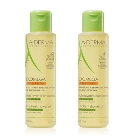 A-Derma Exomega Huile Nettoyante Peau Sèche 2x500ml