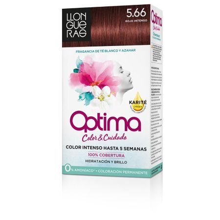 Llongueras Optima Coloration Permanente Sans Ammoniaque 5.66 Rouge Foncé Intense