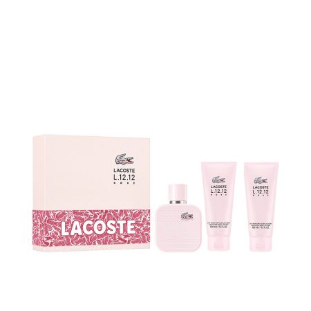Lacoste L.12.12 Rose Eau De Parfum Vaporisateur 100ml Coffret 3 Produits