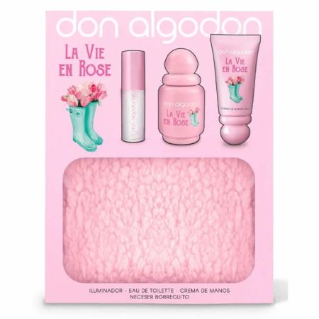 Don Algodon La Vie En Rose Eau De Toilette Spray 30ml Coffret 4 Produits