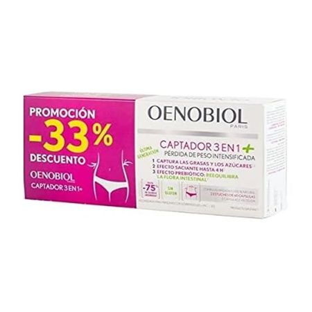 Oenobiol Capteur 3 En 1+ Perte De Poids Intensifiée DUPLO 2X60 Capsules