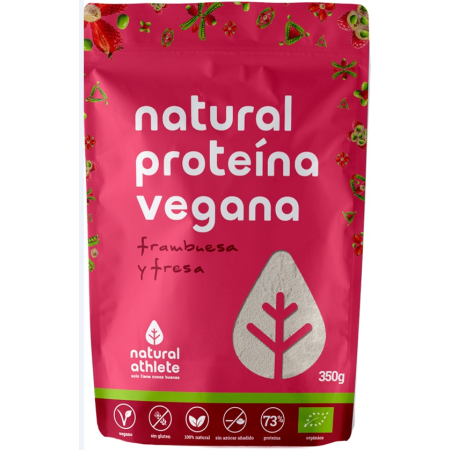 Natural Athlete Proteina Vegana Fresa y Frambuesa Bio 350g