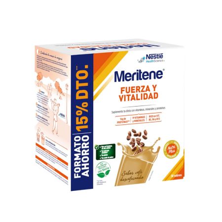 Café décaféiné Meritene Force Et Vitalité 30 Sachets