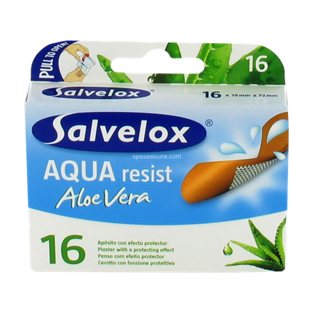 Salvelox Aqua Resist Pansement Adhésif À L'aloe Vera 16 Pcs