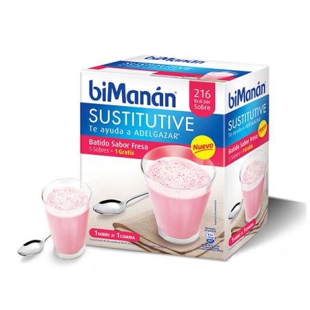 Bimanan Sustitutive Milk-Shake À La Fraise 5+1 Unités