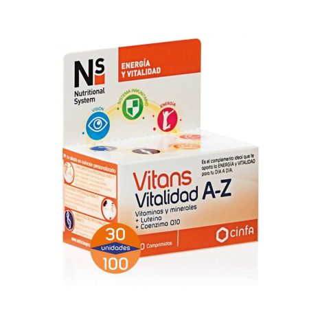 Ns Vitans Vitalité A-Z 30 Comprimés