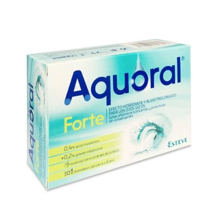 Esteve Aquoral Forte Gouttes Ophtalmiques 30 Monodoses