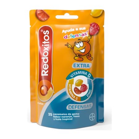 Redoxitos Défenses Extra 25 Bonbons Gélifiés Saveur Orange, Fraise Et Fruit Tropical