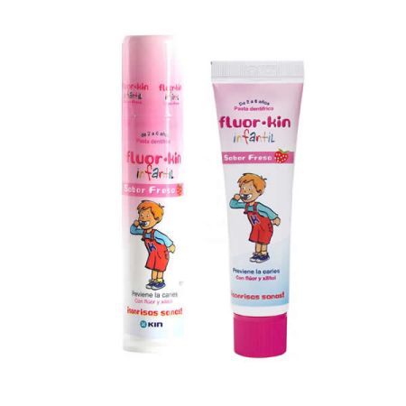 Fluor Kin Enfants Dentifrice Saveur Fraise 150ml