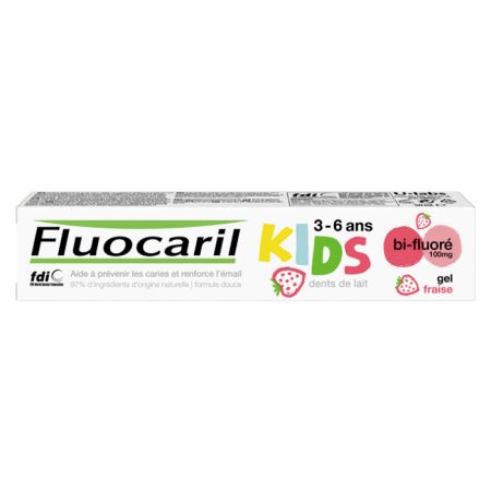 Fluocaril Kids Bi-fluoride Dents de lait Goût Fraise 3-6 ans 50ml