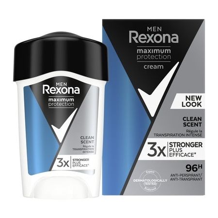 Des Rexona Maximum Crema Hombre Clean Scent 96h 45ml