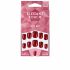 Polished Colour 24 Nails With Glue Squoval - Rich Red